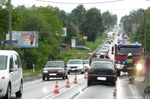 Wypadek na DK52 - granica Andrychów-Inwałd