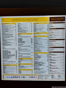 Oferta klasyczna McDonald's Andrychów - menu i cennik