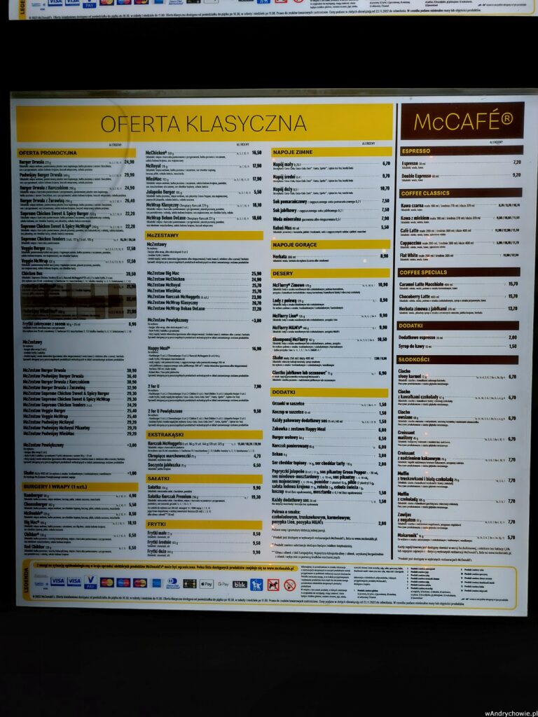 Nowe menu w Mcdonald's w Andrychowie. Burger Drwala