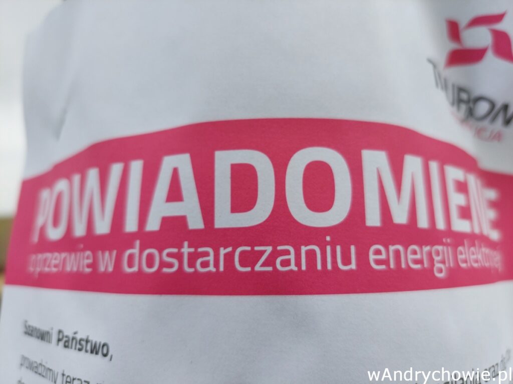 Andrychów - przerwa w dostawie prądu od Tauronu